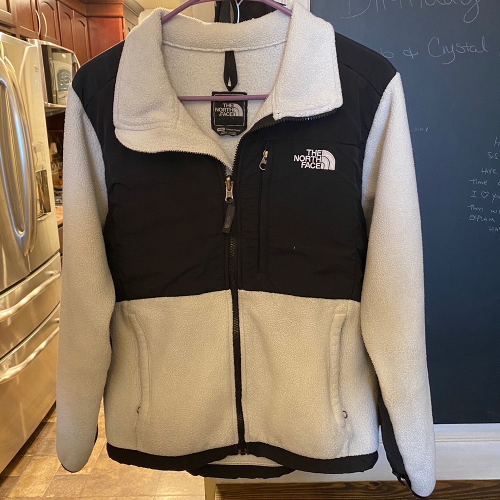 White and black The North Face Fleece